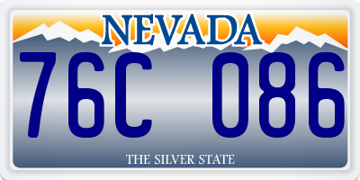 NV license plate 76C086