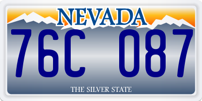 NV license plate 76C087