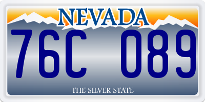 NV license plate 76C089