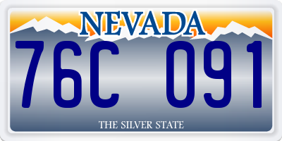 NV license plate 76C091