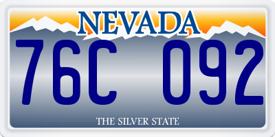 NV license plate 76C092