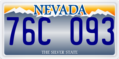 NV license plate 76C093