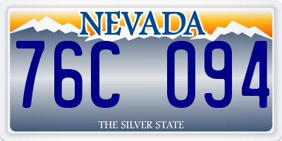 NV license plate 76C094