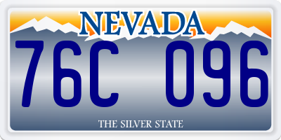 NV license plate 76C096