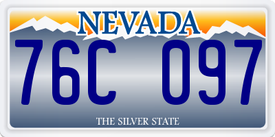 NV license plate 76C097