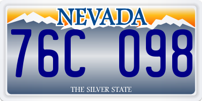 NV license plate 76C098