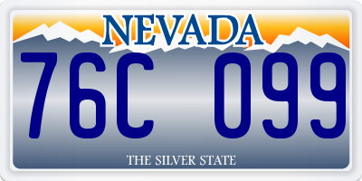 NV license plate 76C099