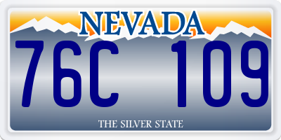 NV license plate 76C109