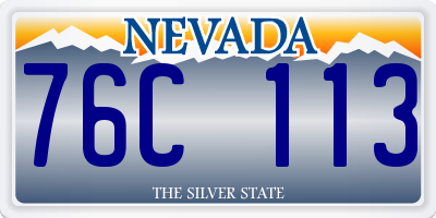 NV license plate 76C113