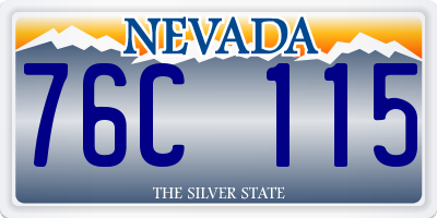 NV license plate 76C115