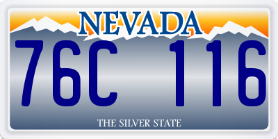 NV license plate 76C116