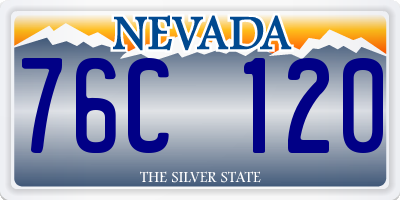 NV license plate 76C120