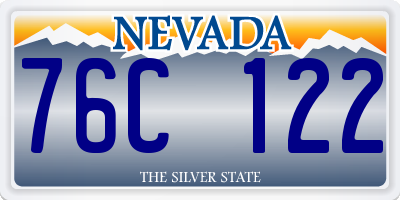 NV license plate 76C122