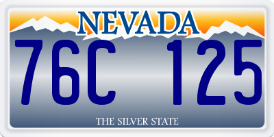 NV license plate 76C125