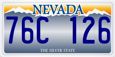 NV license plate 76C126