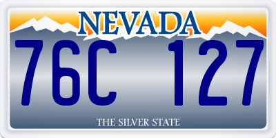 NV license plate 76C127