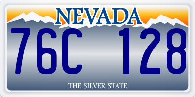 NV license plate 76C128