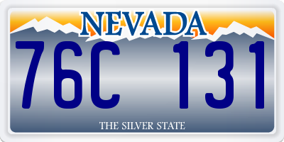 NV license plate 76C131