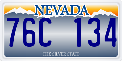 NV license plate 76C134