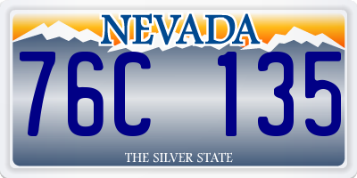 NV license plate 76C135