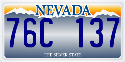 NV license plate 76C137