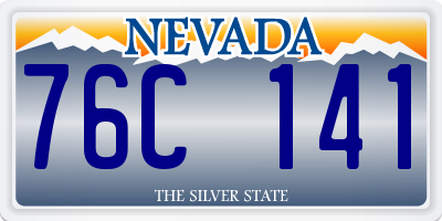 NV license plate 76C141