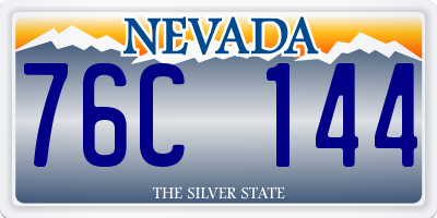 NV license plate 76C144