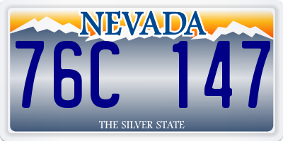 NV license plate 76C147