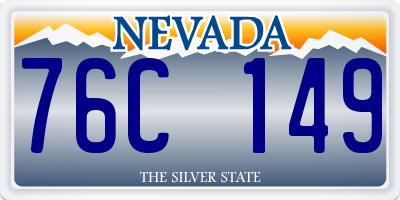NV license plate 76C149