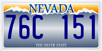 NV license plate 76C151