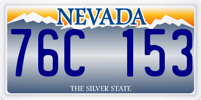 NV license plate 76C153