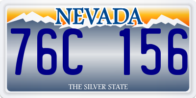 NV license plate 76C156