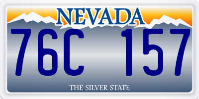 NV license plate 76C157