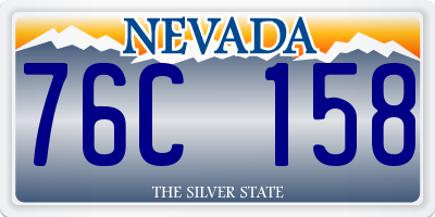 NV license plate 76C158