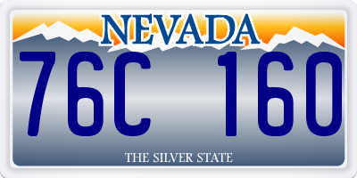 NV license plate 76C160