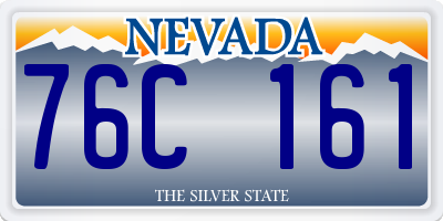 NV license plate 76C161