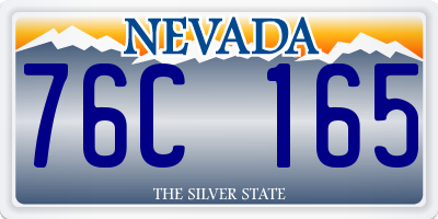 NV license plate 76C165
