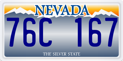 NV license plate 76C167