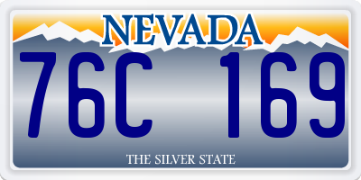 NV license plate 76C169