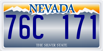 NV license plate 76C171