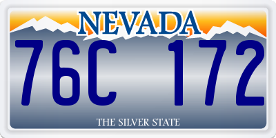 NV license plate 76C172