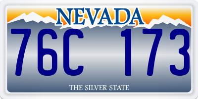 NV license plate 76C173