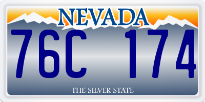 NV license plate 76C174