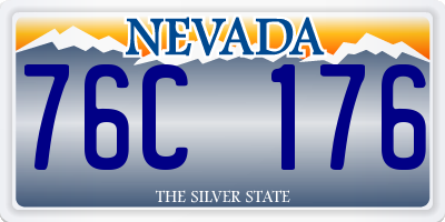 NV license plate 76C176