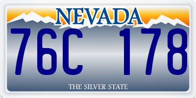 NV license plate 76C178