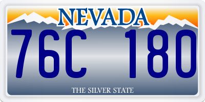 NV license plate 76C180