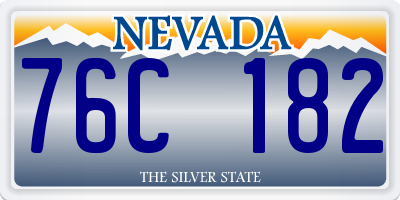 NV license plate 76C182