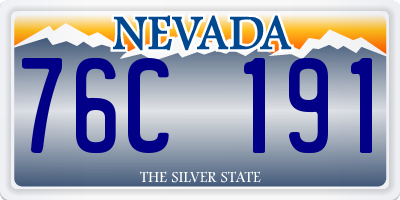 NV license plate 76C191