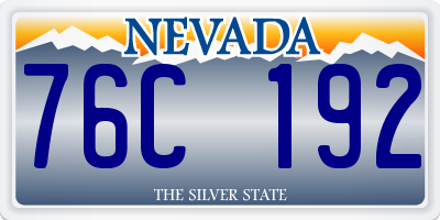 NV license plate 76C192