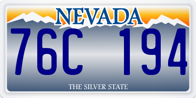 NV license plate 76C194